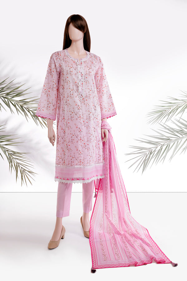 Unstitched Printed Lawn 3 Piece