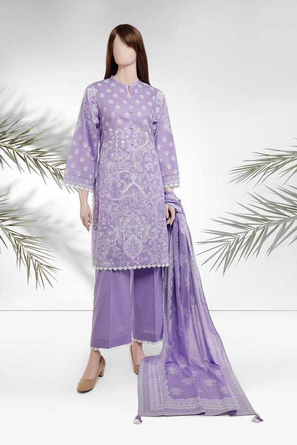 Unstitched Printed Lawn 3 Piece