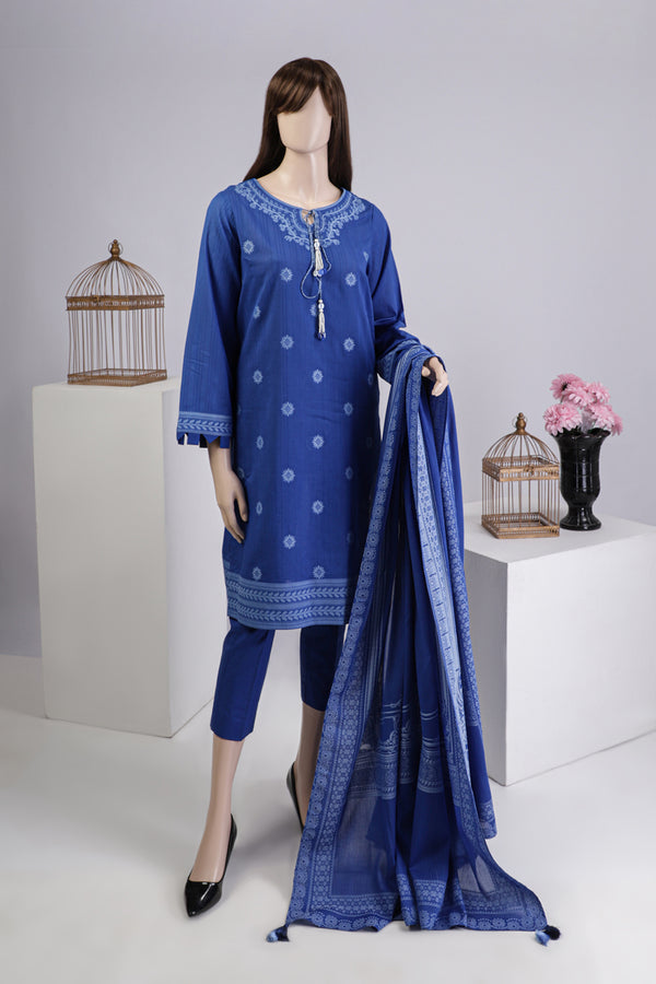 Unstitched Jacquard Lawn 3 Piece