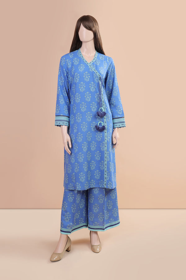 Unstitched Printed Khaddar 2 Piece (Shirt/Trouser)