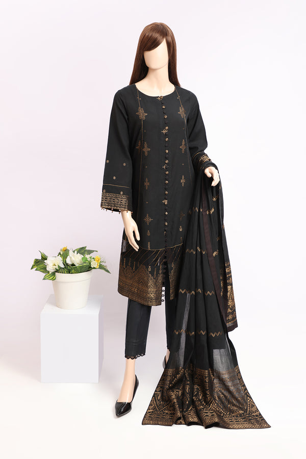 Unstitched Jacquard Cotton 2 Piece (Shirt/Dupatta)