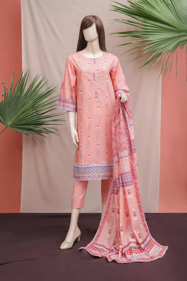 Unstitched Printed Lawn 3 Piece