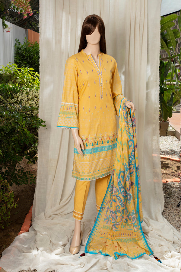 Unstitched Printed Lawn 3 Piece