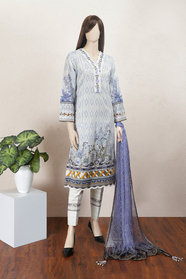 Unstitched Printed Lawn 2 Piece (Shirt/Trouser)