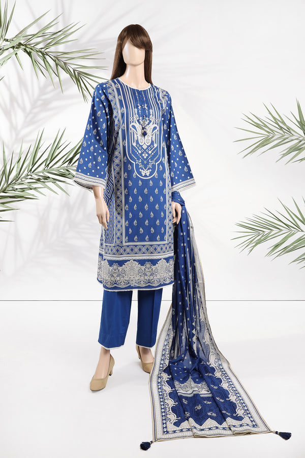 Unstitched Printed Lawn 3 Piece