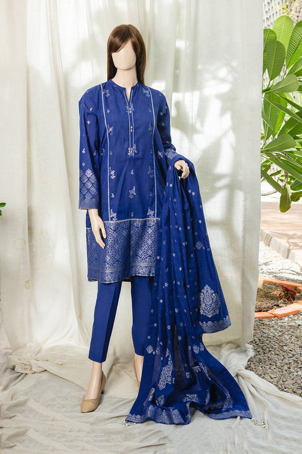 Unstitched Jacquard Cotton 3 Piece