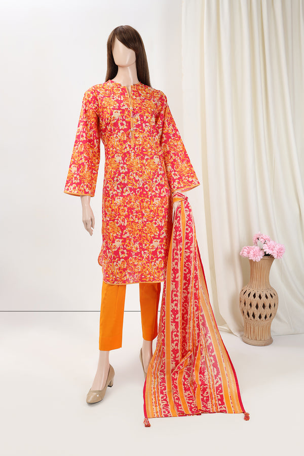 Unstitched Printed Lawn 2 Piece (Shirt/Dupatta)