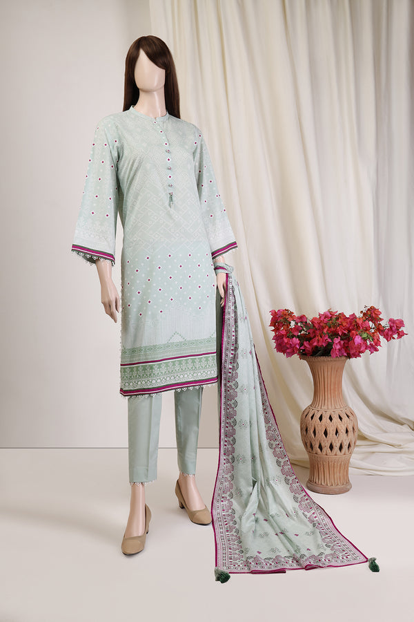 Unstitched Printed Lawn 3 Piece