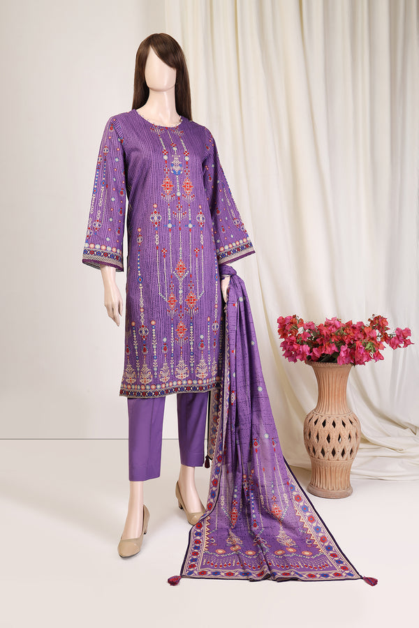 Unstitched Printed Lawn 3 Piece