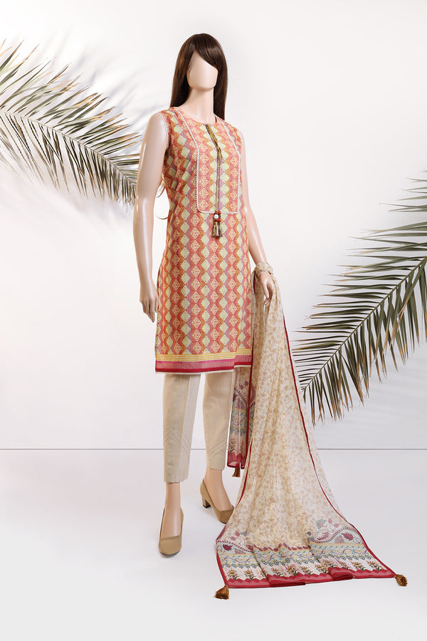 Unstitched Printed Lawn 2 Piece (Shirt/Dupatta) (Special Price)