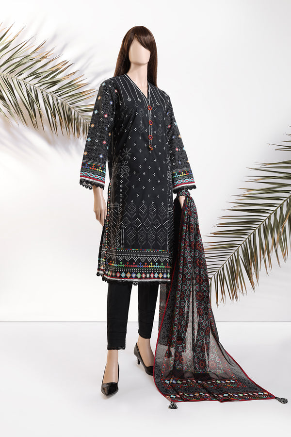 Unstitched Printed Lawn 3 Piece