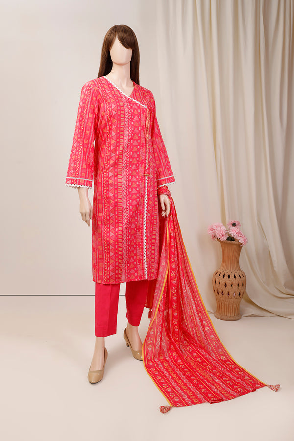 Unstitched Printed Lawn 2 Piece (Shirt/Dupatta)