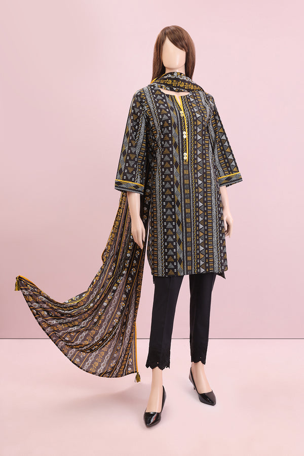 Unstitched Printed Lawn 2 Piece (Shirt/Dupatta)