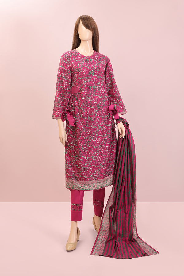 Unstitched Printed Lawn 3 Piece