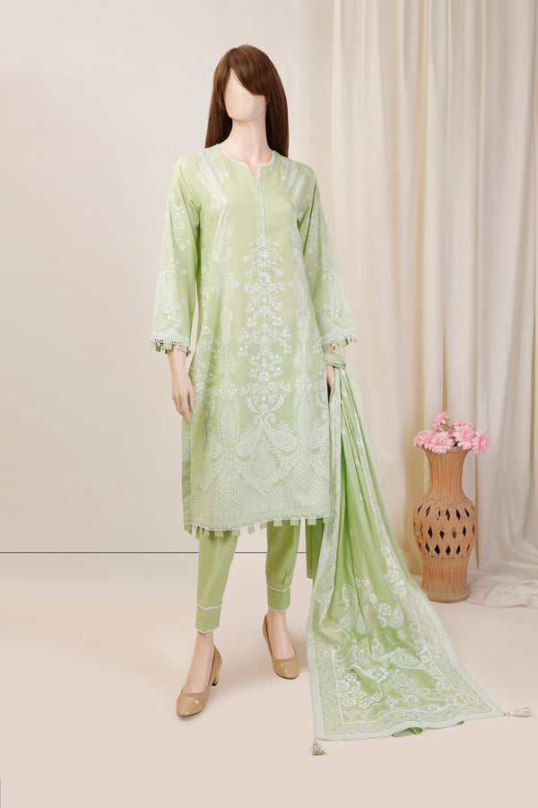 Unstitched Printed Lawn 3 Piece