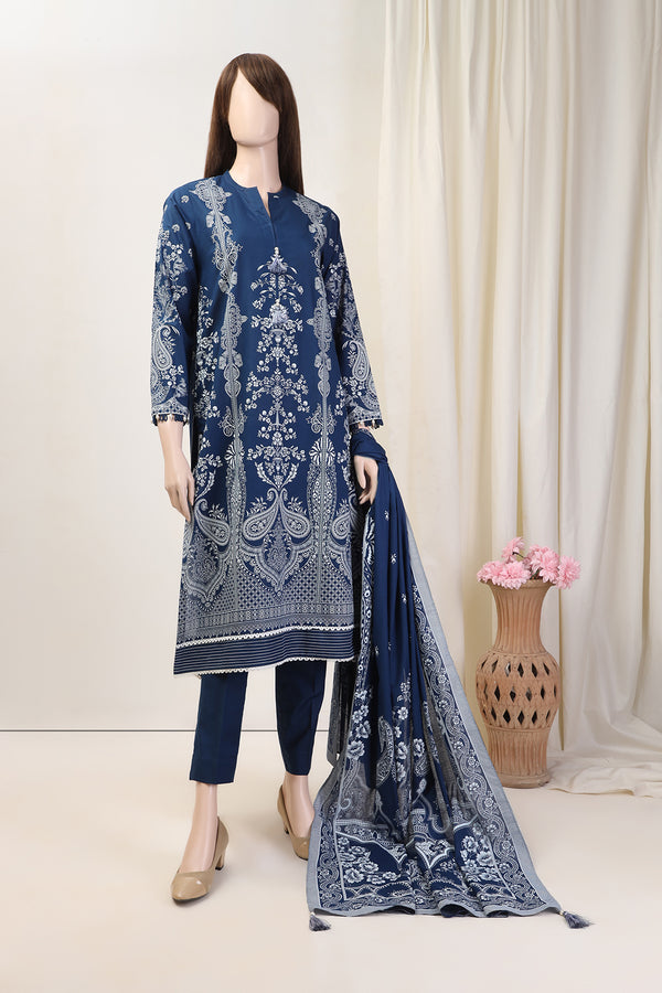 Unstitched Printed Lawn 3 Piece