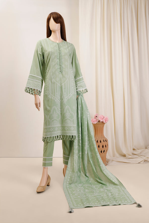 Unstitched Printed Lawn 3 Piece