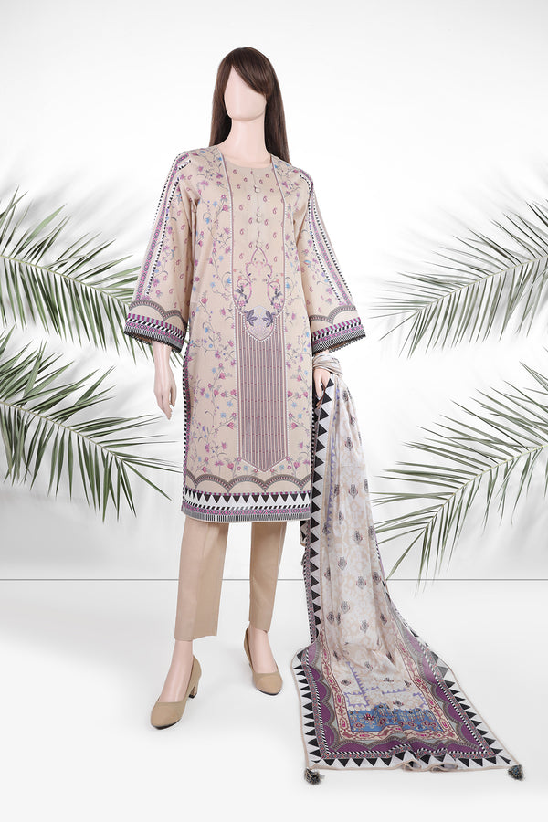 Unstitched Printed Lawn 3 Piece (Special Price)