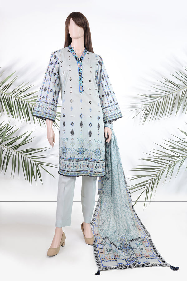 Unstitched Printed Lawn 3 Piece (Special Price)