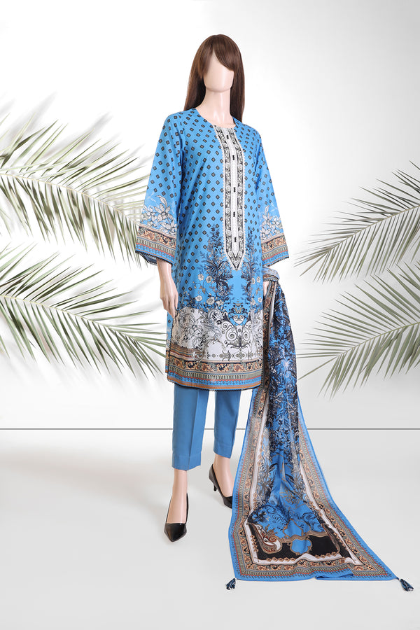 Unstitched Printed Lawn 3 Piece (Special Price)