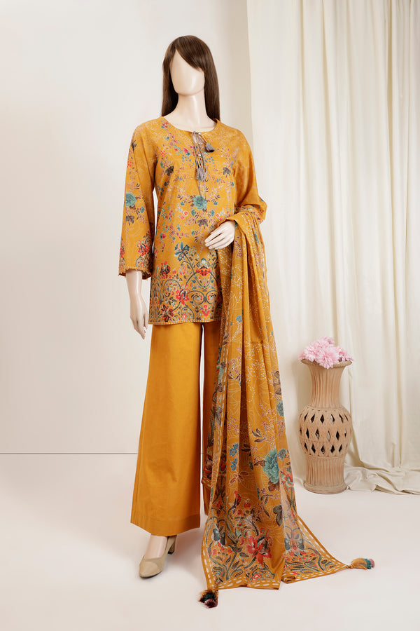 Unstitched Printed Lawn 3 Piece