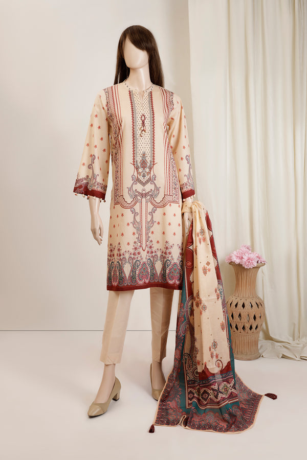 Unstitched Printed Lawn 3 Piece (Saffron by SAYA)