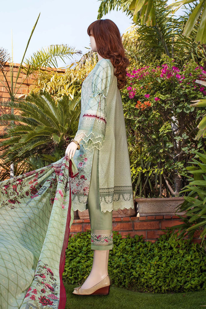 Printed Lawn Embroidered 3 Piece