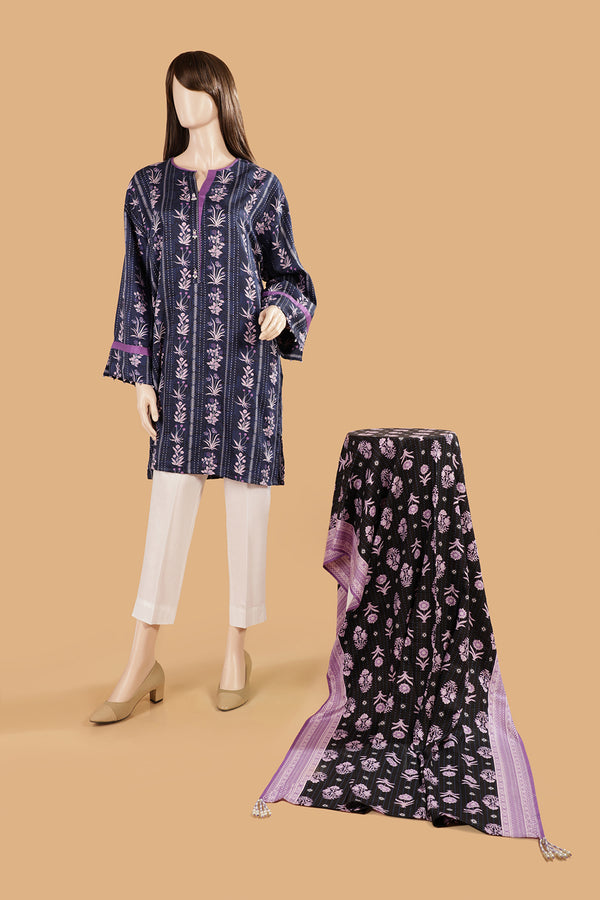 Unstitched Printed Marina 2 Piece (Shirt/Dupatta)