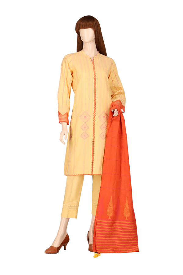 Unstitched Jacquard Lawn 3 Piece