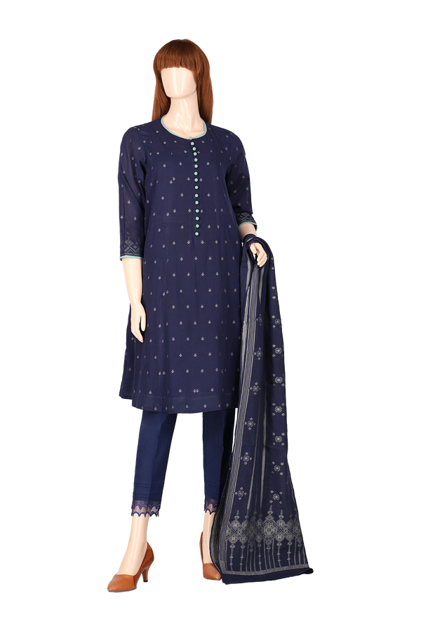 Unstitched Jacquard Lawn 3 Piece