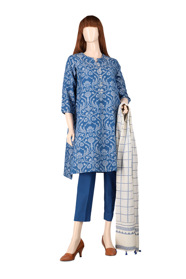 Unstitched Jacquard Lawn 3 Piece