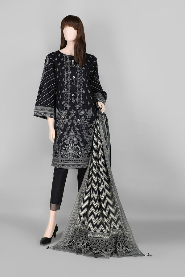 Unstitched Printed Cambric 2 Piece (Shirt/Dupatta)