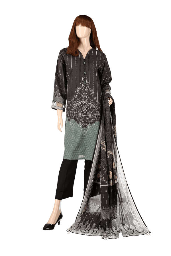 Unstitched Printed Lawn 2 Piece (Shirt/Dupatta)