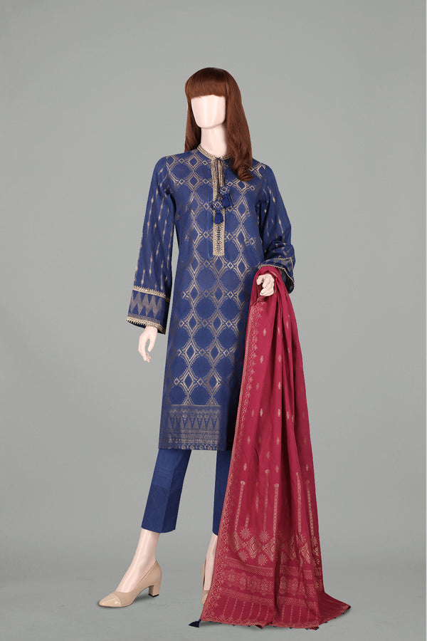 Unstitched Jacquard Lawn 3 Piece