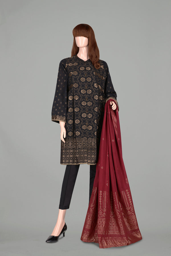 Unstitched Jacquard Lawn 3 Piece