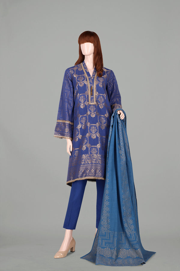 Unstitched Jacquard Lawn 3 Piece