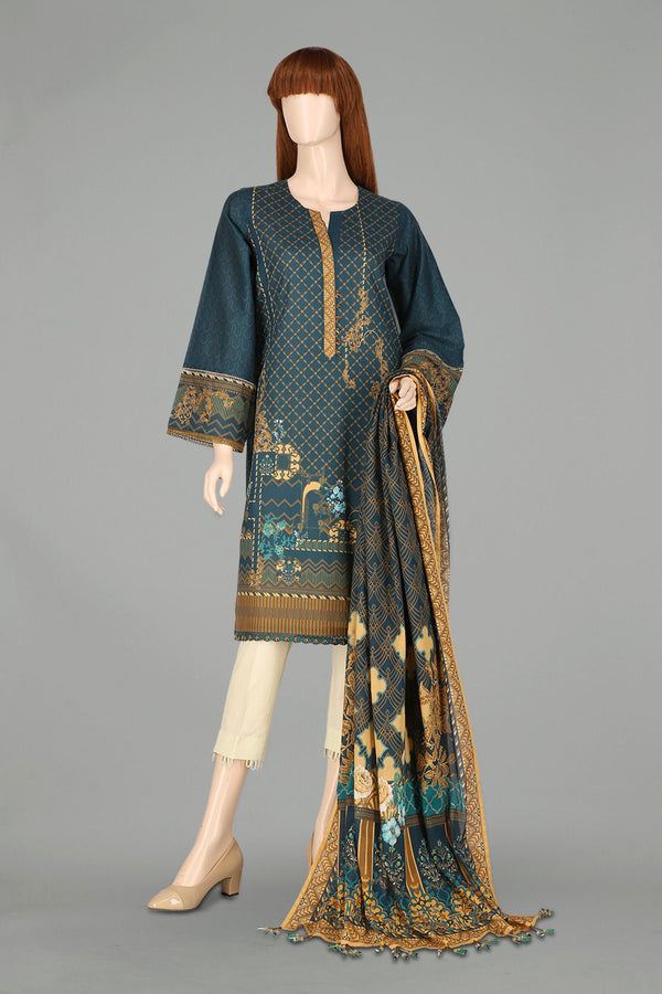 Unstitched Printed Lawn 2 Piece (Kameez Dupatta)