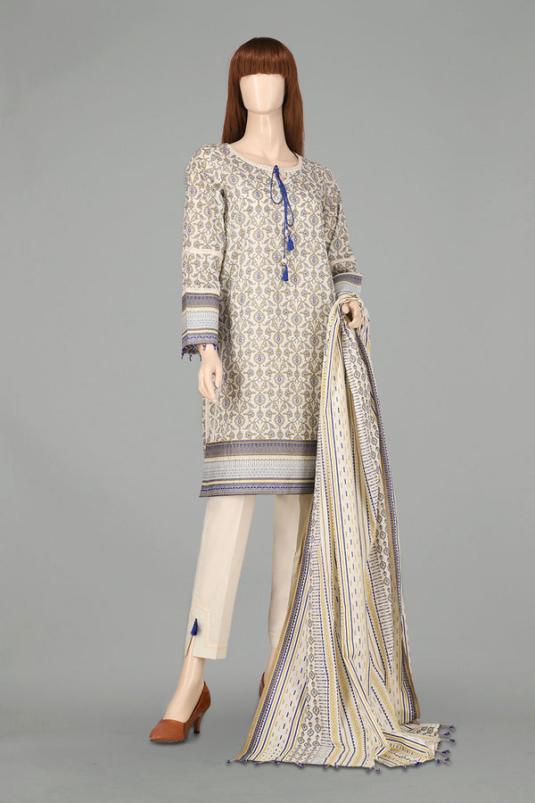 Unstitched Printed Lawn 3 Piece