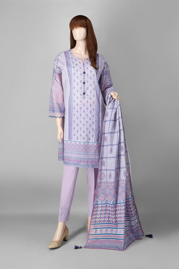 Unstitched Printed Lawn 2 Piece (Shirt/Dupatta)