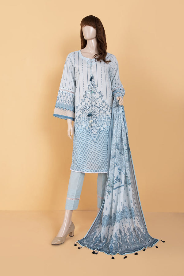 Unstitched Printed Lawn 2 Piece (Shirt/Dupatta)