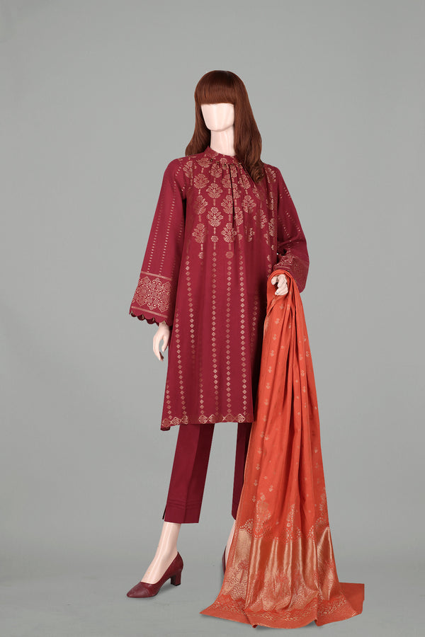 Unstitched Jacquard Lawn 3 Piece