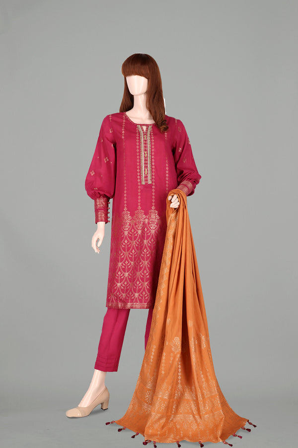 Unstitched Jacquard Lawn 3 Piece