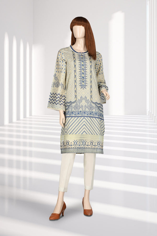 Unstitched Printed Embroidered Lawn Shirt