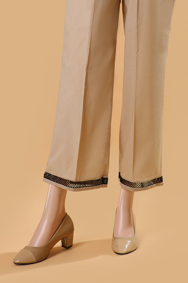 brown trendy CAMBRIC PANTS