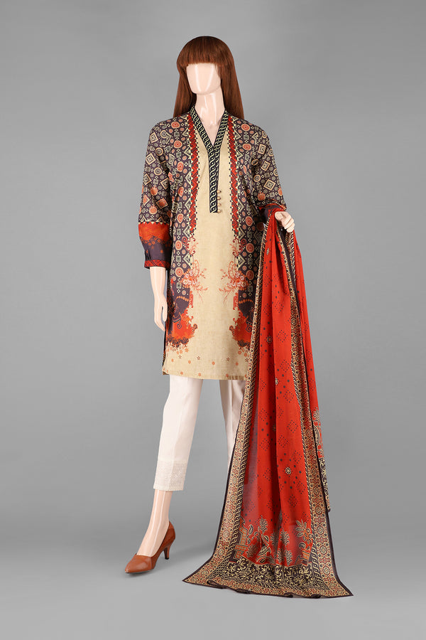 Printed Lawn Stitched 2 Piece (Kameez Dupatta)