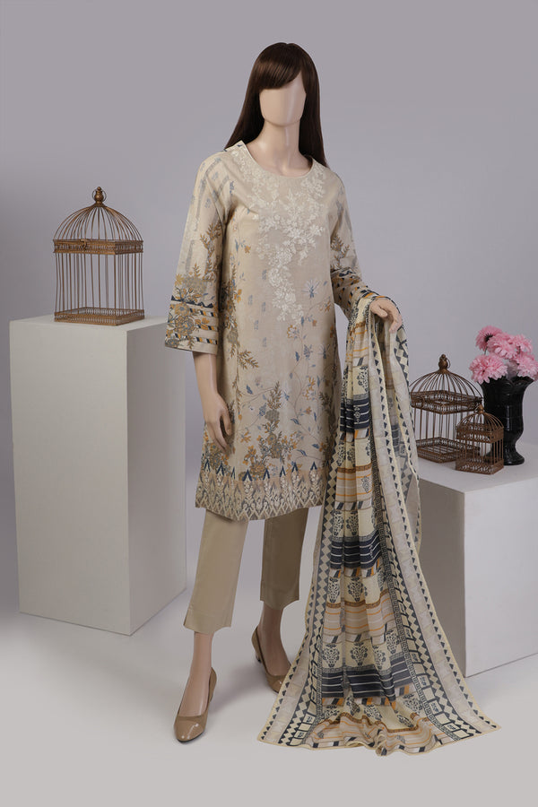 Printed Embroidered Lawn Stitched 3 Piece