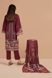 Printed Embroidered Lawn Stitched 3 Piece With Chiffon Dupatta